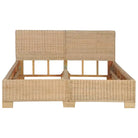 Echt rattan bedframe met geweven structuur voor een exotische look - Bedden & bedframes