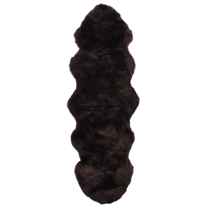 Echt schapenvacht vloerkleed voor een warme en gezellige sfeer - Bruin / 60 x 180 cm - Vloerkleden