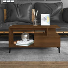 Echte salontafel met bewerkt hout voor een tijdloos interieur - bruin eikenkleur / 1 - Salontafels