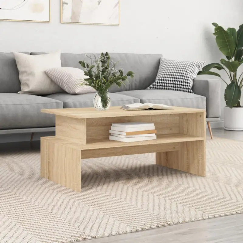 Echte salontafel van bewerkt hout met elegante en duurzame uitstraling - Sonoma eiken / 1 - Salontafels