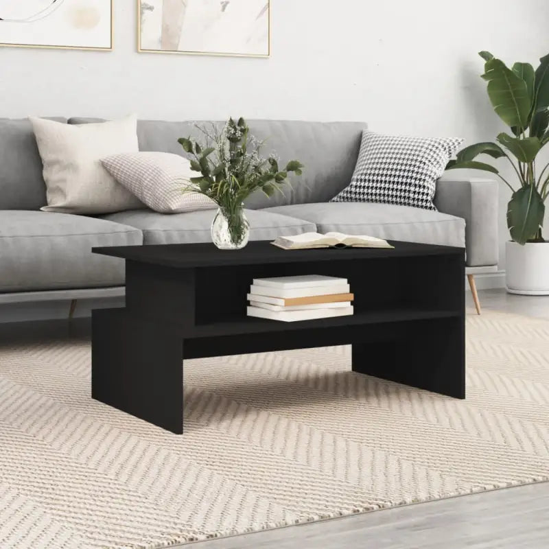 Echte salontafel van bewerkt hout met elegante en duurzame uitstraling - Zwart / 1 - Salontafels