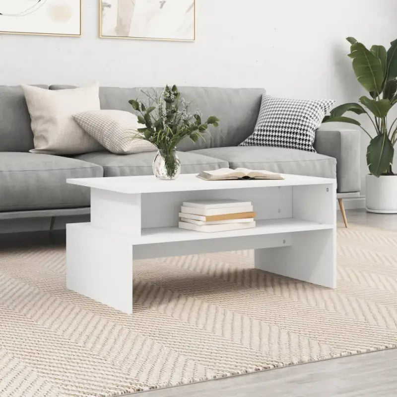 Echte salontafel van bewerkt hout met elegante en duurzame uitstraling - Wit / 1 - Salontafels