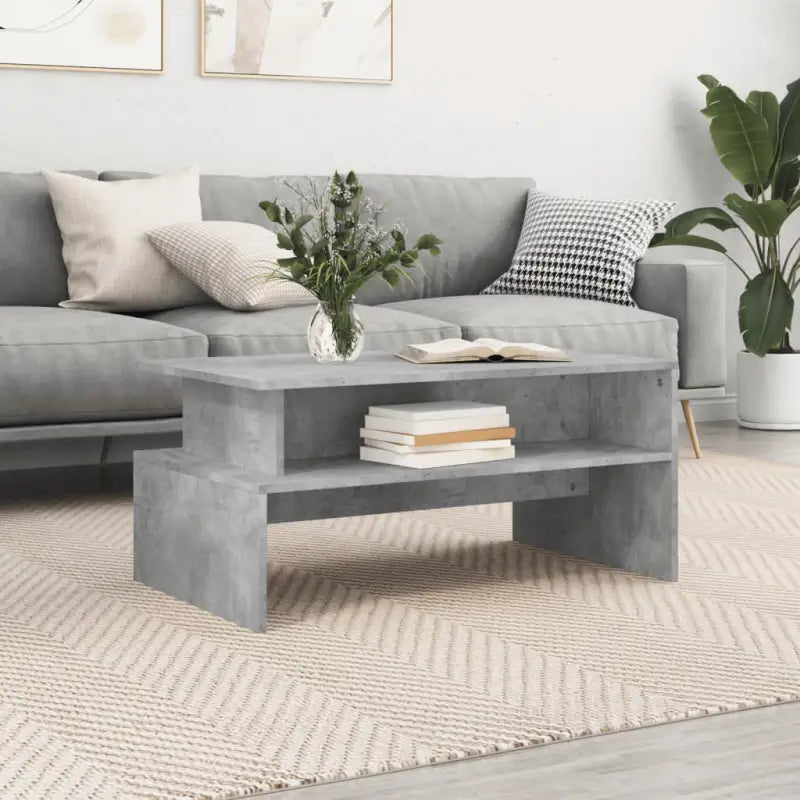 Echte salontafel van bewerkt hout met elegante en duurzame uitstraling - Betongrijs / 1 - Salontafels