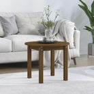 Echte salontafel van massief grenenhout met rustieke uitstraling - Honingbruin / Ø 55 x 45 cm / 1 - Salontafels