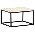 Echte steen salontafel met marmeren textuur voor moderne interieurs - Wit / 60 x 60 x 35 cm / 1 - Salontafels