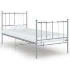 Een comfortabel eenpersoonsbed met gepoedercoat metaal voor heerlijke nachtrust - Grijs / 100 x 200 cm - Bedden &