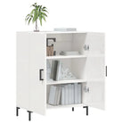 Eenvoudig dressoir van bewerkt hout in hoogglans wit - Dressoirs & buffetkasten