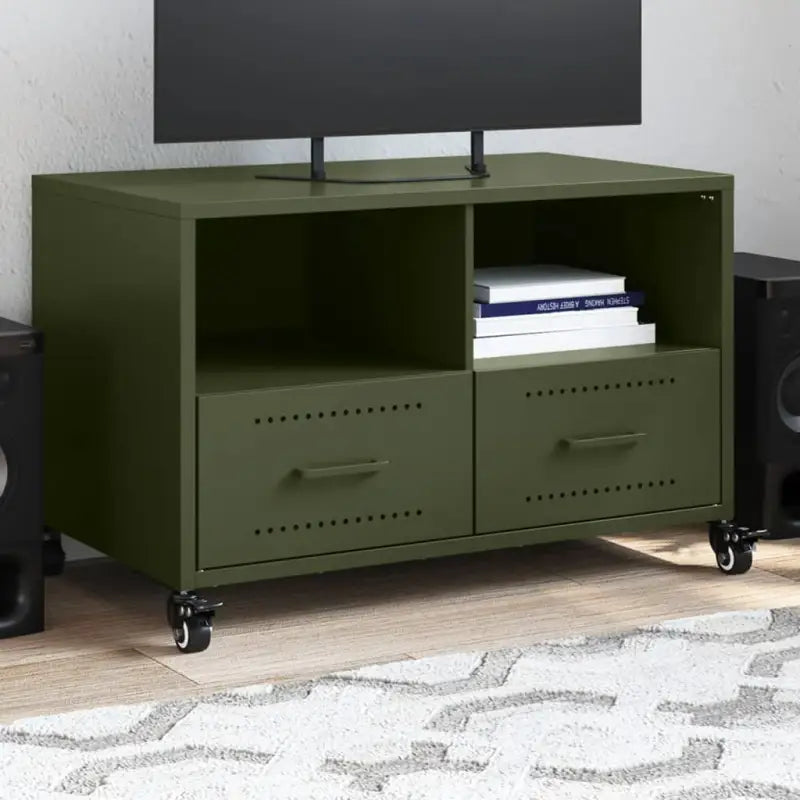 Eenvoudig en duurzaam staal tv-meubel voor je woonkamer - Groen / 1 - Tv-meubels