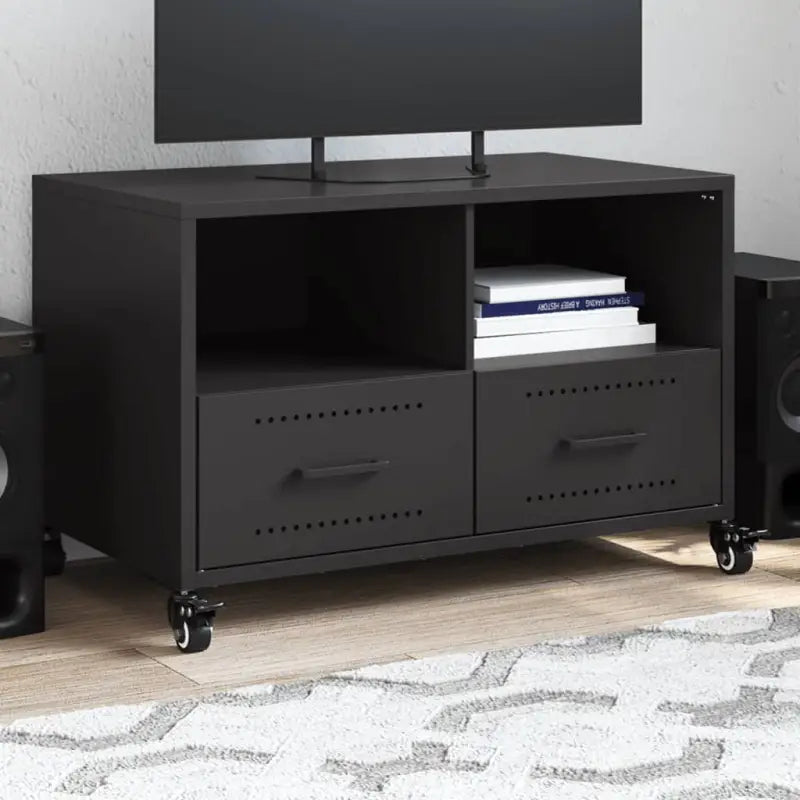 Eenvoudig en duurzaam staal tv-meubel voor je woonkamer - Zwart / 1 - Tv-meubels
