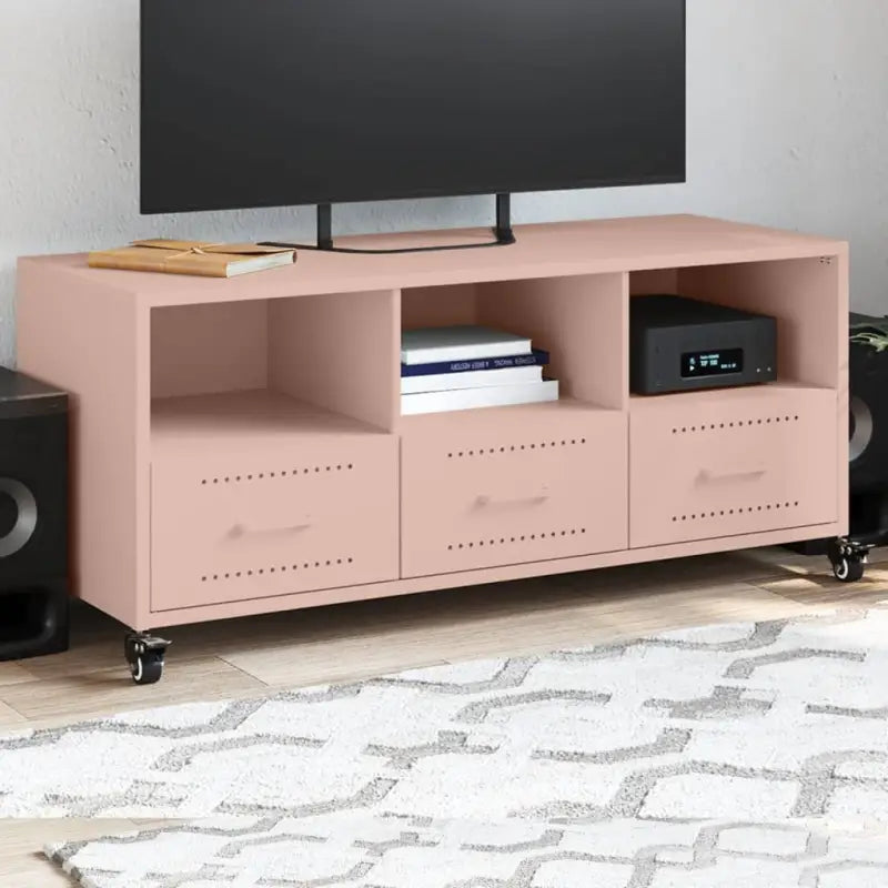 Eenvoudig en stevig tv-meubel voor in de woonkamer - Roze / 1 - Tv-meubels