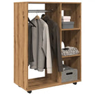Eenvoudig schoon drie-delig kledingkast van bewerkt hout - artisanaal eikenkleurig / 1 - Kledingkasten