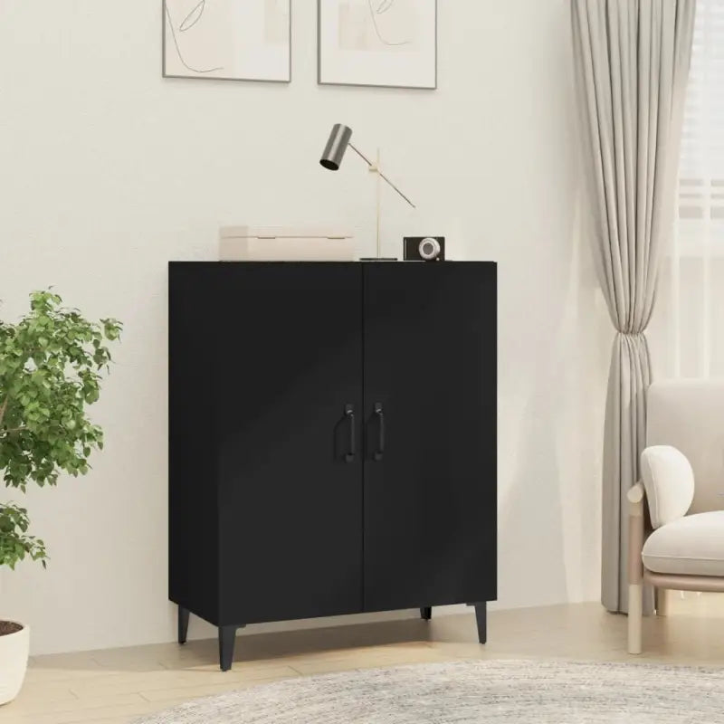 Eenvoudig schoon te maken dressoir met trendy ontwerp en bewerkt hout - Zwart / 1 - Dressoirs & buffetkasten