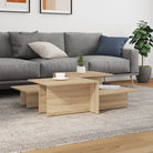 Eenvoudig schoon te maken salontafel met bewerkt hout - Sonoma eiken / 2 - Salontafels