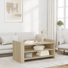 Eenvoudig schoon te maken salontafel van bewerkt hout met elegante uitstraling - Sonoma eiken / 1 / 100 cm - Salontafels