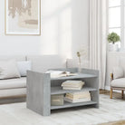 Eenvoudig schoon te maken salontafel van bewerkt hout met elegante uitstraling - Betongrijs / 1 / 80 cm - Salontafels