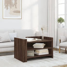 Eenvoudig schoon te maken salontafel van bewerkt hout met elegante uitstraling - bruin eikenkleur / 1 / 80 cm