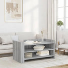 Eenvoudig schoon te maken salontafel van bewerkt hout met elegante uitstraling - Grijs sonoma / 1 / 100 cm - Salontafels