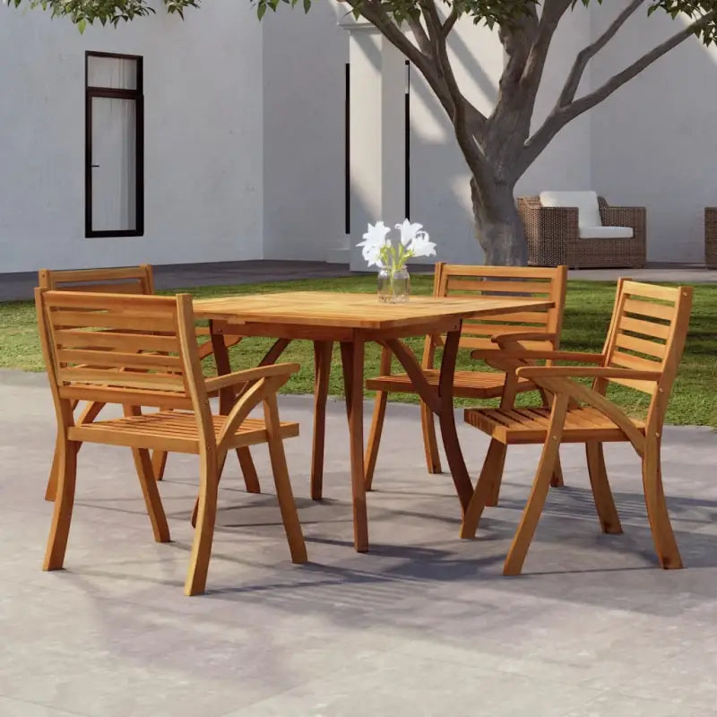 Eenvoudig schoon te maken tuintafel van massief acaciahout - 110 x 110 x 75 cm / 1 / Vierkant - Tuintafels