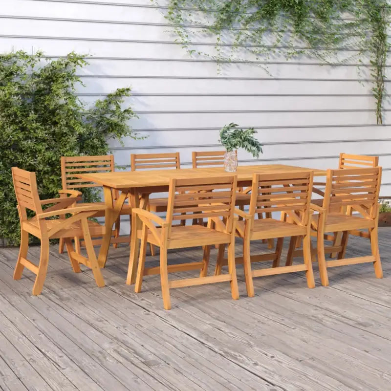 Eenvoudig schoon te maken tuintafel van massief acaciahout - 200 x 90 x 75 cm / 1 / Rechthoekig - Tuintafels