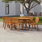 Eenvoudig schoon te maken tuintafel van massief acaciahout - 200 x 90 x 75 cm / 1 / ovaal - Tuintafels