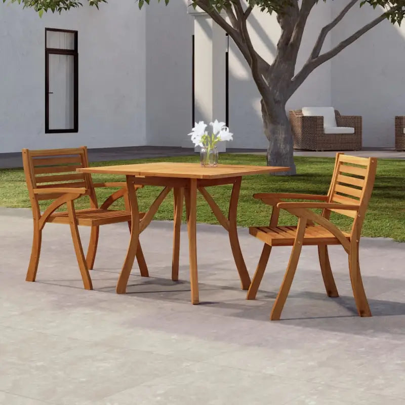 Eenvoudig schoon te maken tuintafel van massief acaciahout - 85 x 85 x 75 cm / 1 / Vierkant - Tuintafels