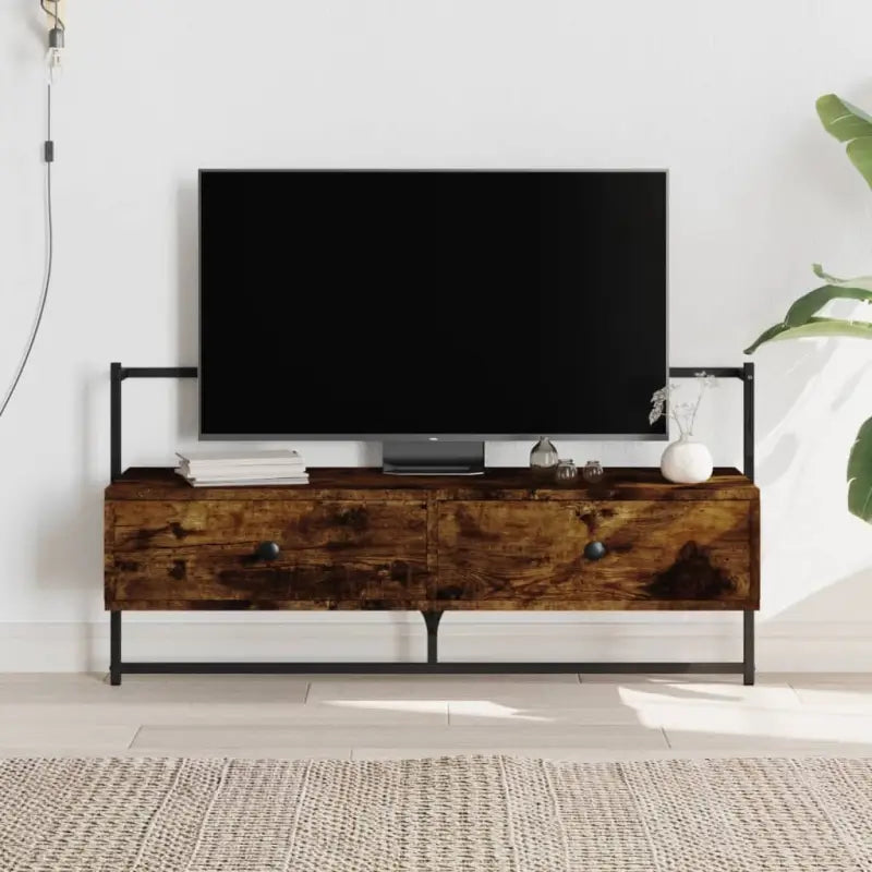 Eenvoudig schoon te maken Tv-meubel met strak Klassiek ontwerp - Gerookt eiken / 1 / 100.5 cm - Tv-meubels