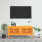 Eenvoudig Tv-meubel met stalen constructie voor je woonkamer - Mosterdgeel / 1 - Tv-meubels