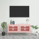 Eenvoudig Tv-meubel met stalen constructie voor je woonkamer - Roze / 1 - Tv-meubels