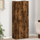 Eenvoudige Archiefkast van bewerkt hout voor stijlvol opbergen - Gerookt eiken / 60 x 32 x 153 cm / 1 - Archiefkasten