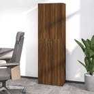 Eenvoudige Archiefkast van bewerkt hout voor stijlvol opbergen - bruin eikenkleur / 60 x 32 x 190 cm / 1 - Archiefkasten