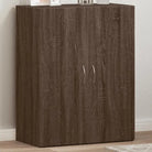 Eenvoudige Archiefkast van bewerkt hout voor stijlvol opbergen - bruin eikenkleur / 60 x 32 x 77.5 cm / 1
