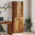 Eenvoudige Archiefkast van bewerkt hout voor stijlvol opbergen - Oud hout / 60 x 32 x 190 cm / 1 - Archiefkasten