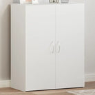 Eenvoudige Archiefkast van bewerkt hout voor stijlvol opbergen - Wit / 60 x 32 x 77.5 cm / 1 - Archiefkasten