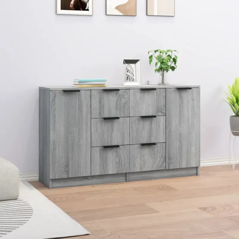Eenvoudige dressoirs van bewerkt hout gemakkelijk schoon te maken - Grijs sonoma / 2 - Dressoirs & buffetkasten