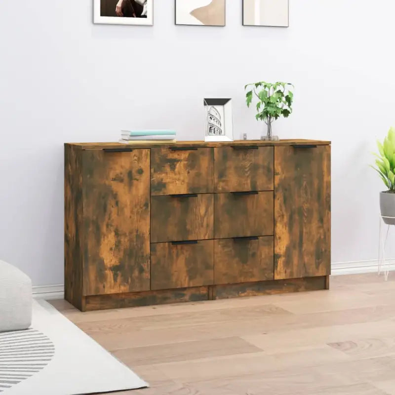 Eenvoudige dressoirs van bewerkt hout gemakkelijk schoon te maken - Gerookt eiken / 2 - Dressoirs & buffetkasten