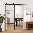 Eenvoudige installatie schuifdeur voor een sierlijke ruimteverdeler - 76 x 205 cm / 1 / 3 horizontale stangen
