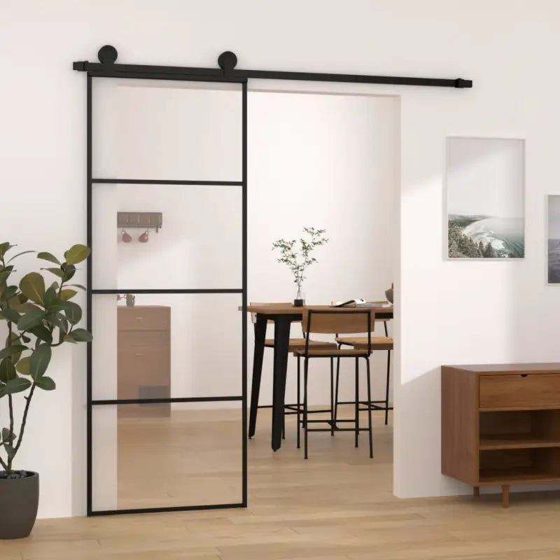 Eenvoudige installatie schuifdeur voor een sierlijke ruimteverdeler - 76 x 205 cm / 1 / 3 horizontale stangen