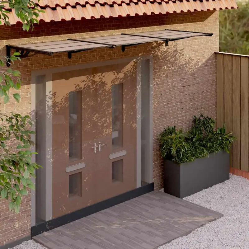 Eenvoudige installatie van duurzame deurluifel voor alle weersomstandigheden - 297.5 x 90 cm / 1 - Zonwering