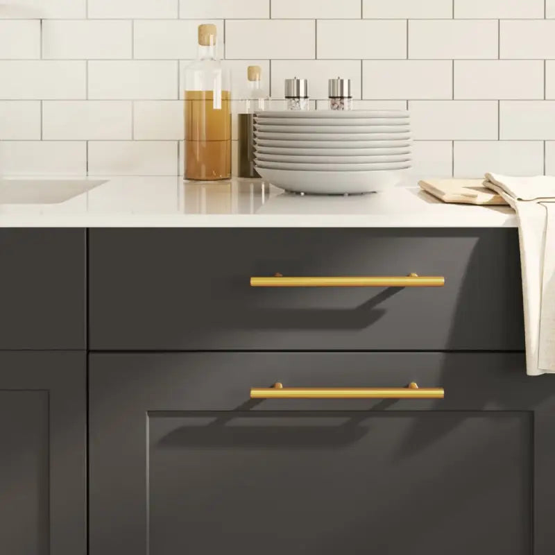 Eenvoudige kastknoppen en handvatten van roestvrij staal - Goud / 160 mm / 20 - Kastknoppen en kastgrepen