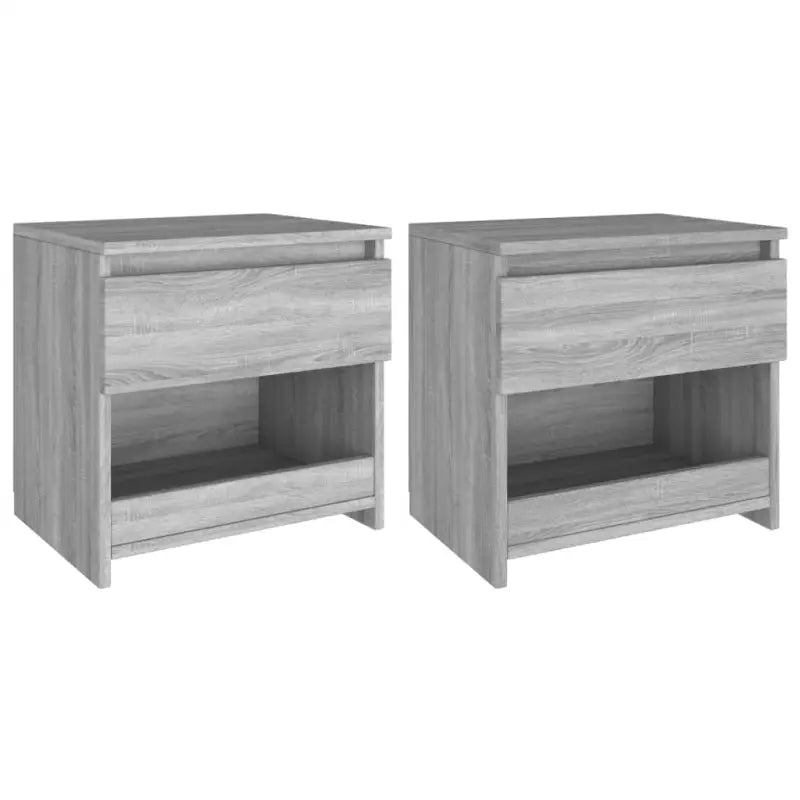 Eenvoudige Nachtkastjes van bewerkt hout met tijdloos ontwerp - Grijs sonoma / 2 - Nachtkastjes