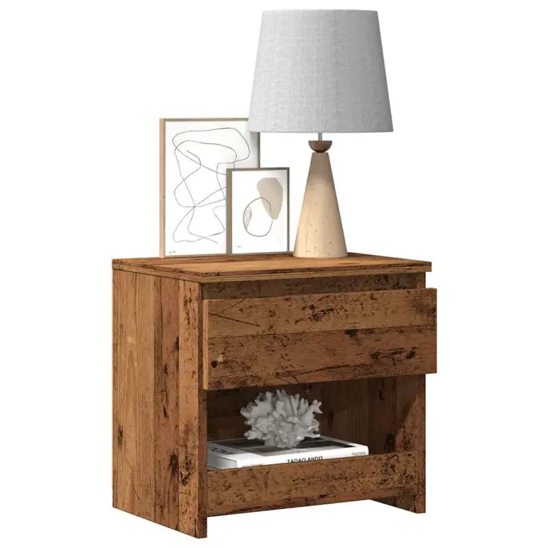 Eenvoudige Nachtkastjes van bewerkt hout met tijdloos ontwerp - Oud hout / 2 - Nachtkastjes