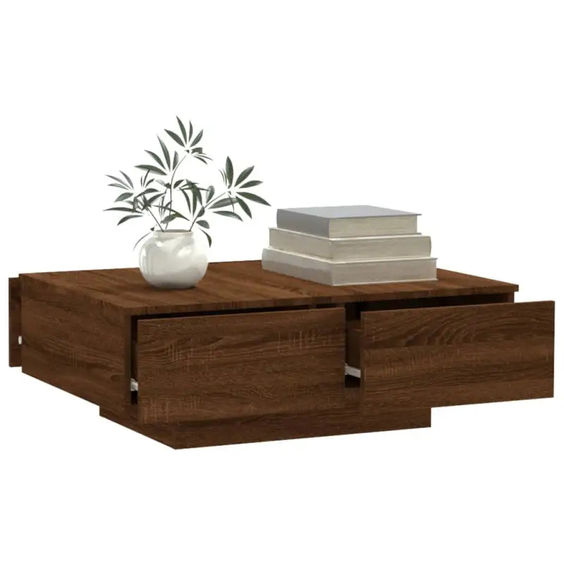 Eenvoudige salontafel van bewerkt hout met elegante afwerking - Salontafels