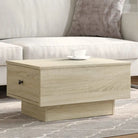 Eenvoudige salontafel van bewerkt hout met elegante afwerking - Sonoma eiken / 60 x 45 x 31 cm / 1 - Salontafels