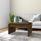 Eenvoudige salontafel van bewerkt hout met modern design - bruin eikenkleur / 1 - Salontafels