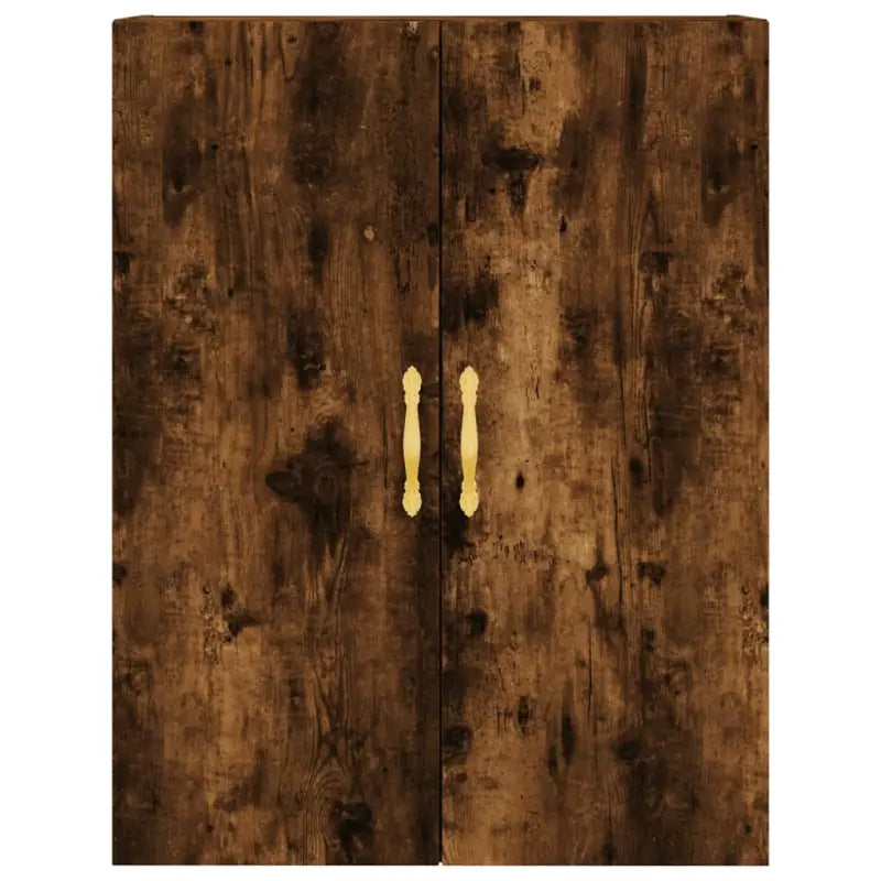 Eenvoudige wandgemonteerde dressoir met bewerkt hout voor een stijlvolle inrichting - Gerookt eiken / 1 - Dressoirs &
