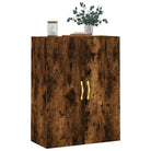 Eenvoudige wandgemonteerde dressoir met bewerkt hout voor een stijlvolle inrichting - Gerookt eiken / 1 - Dressoirs &