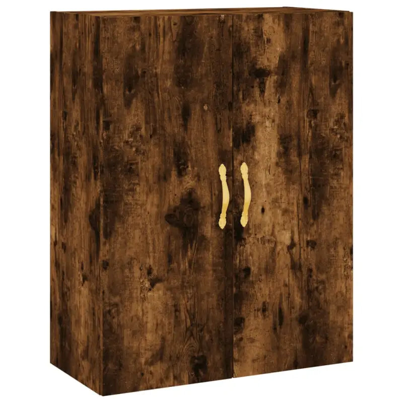 Eenvoudige wandgemonteerde dressoir met bewerkt hout voor een stijlvolle inrichting - Gerookt eiken / 1 - Dressoirs &