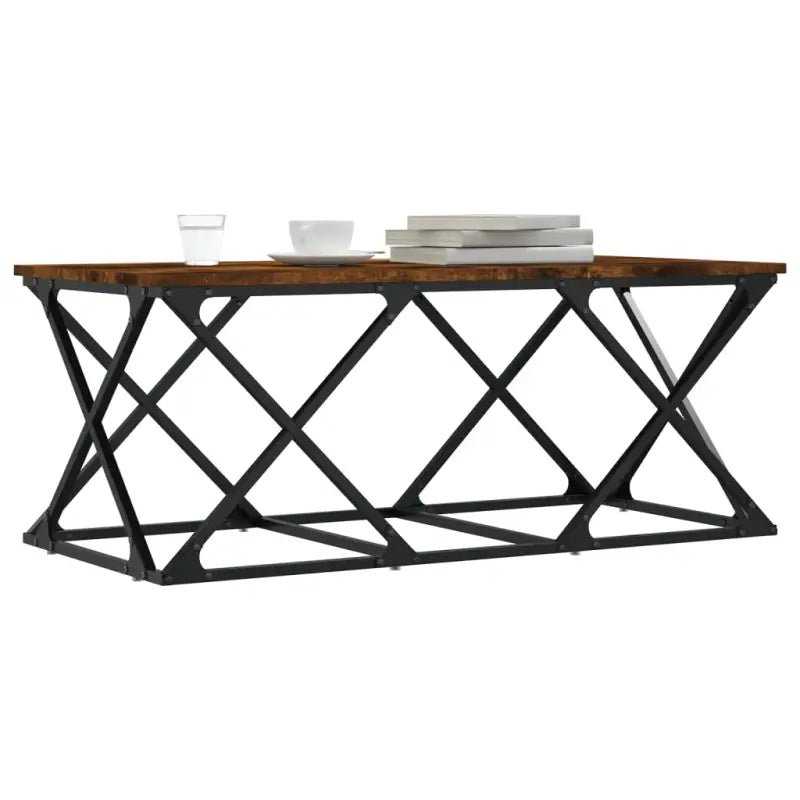 Eerlijke Salontafel met Behandeld Hout voor een elegante woonkamer - Salontafels