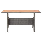 Eethoek van poly rattan en massief acaciahout met moderne charme - Tuinsets
