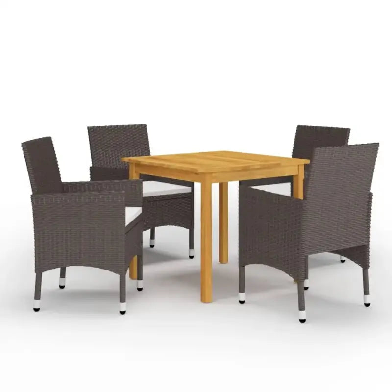 Eethoek voor tuin van massief acaciahout met modern ontwerp - Bruin / 85 cm tafellengte - Tuinsets